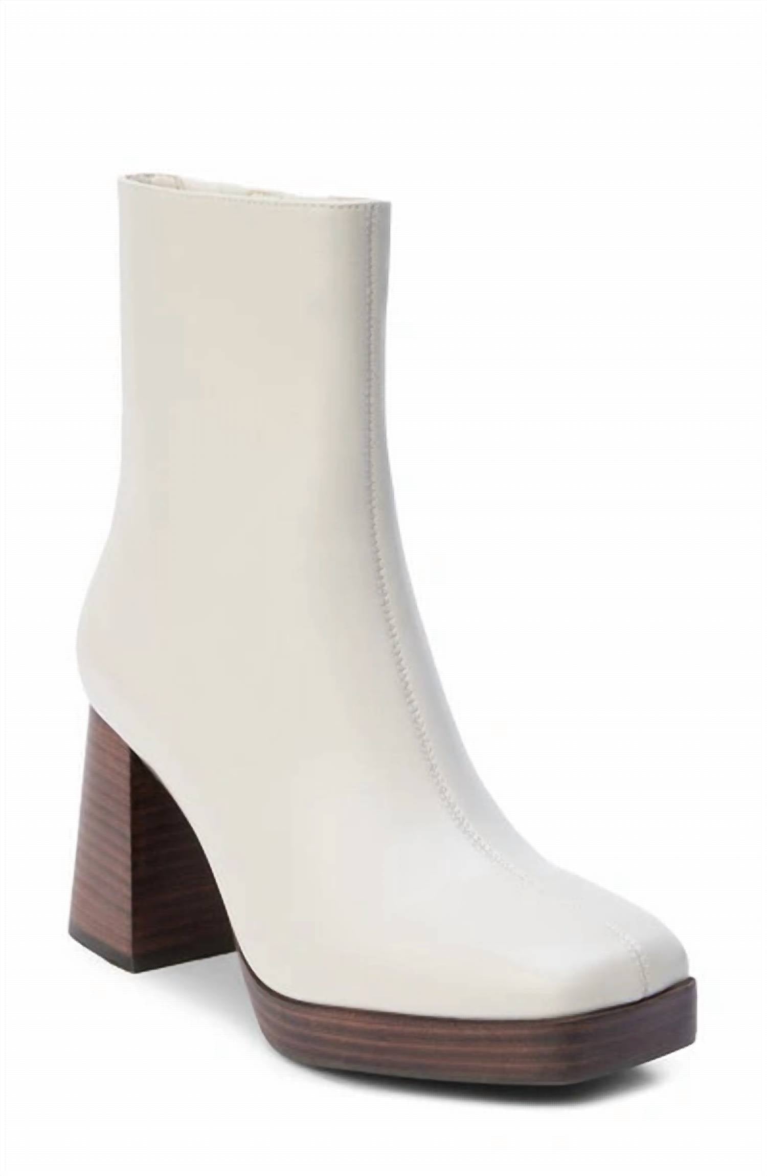 Matisse Women's Duke Platform Zippered Boots in bone - women's shoe - alternate view