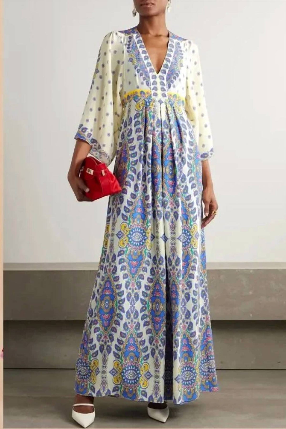 Emberloom - Paisley Print Maxi Dress