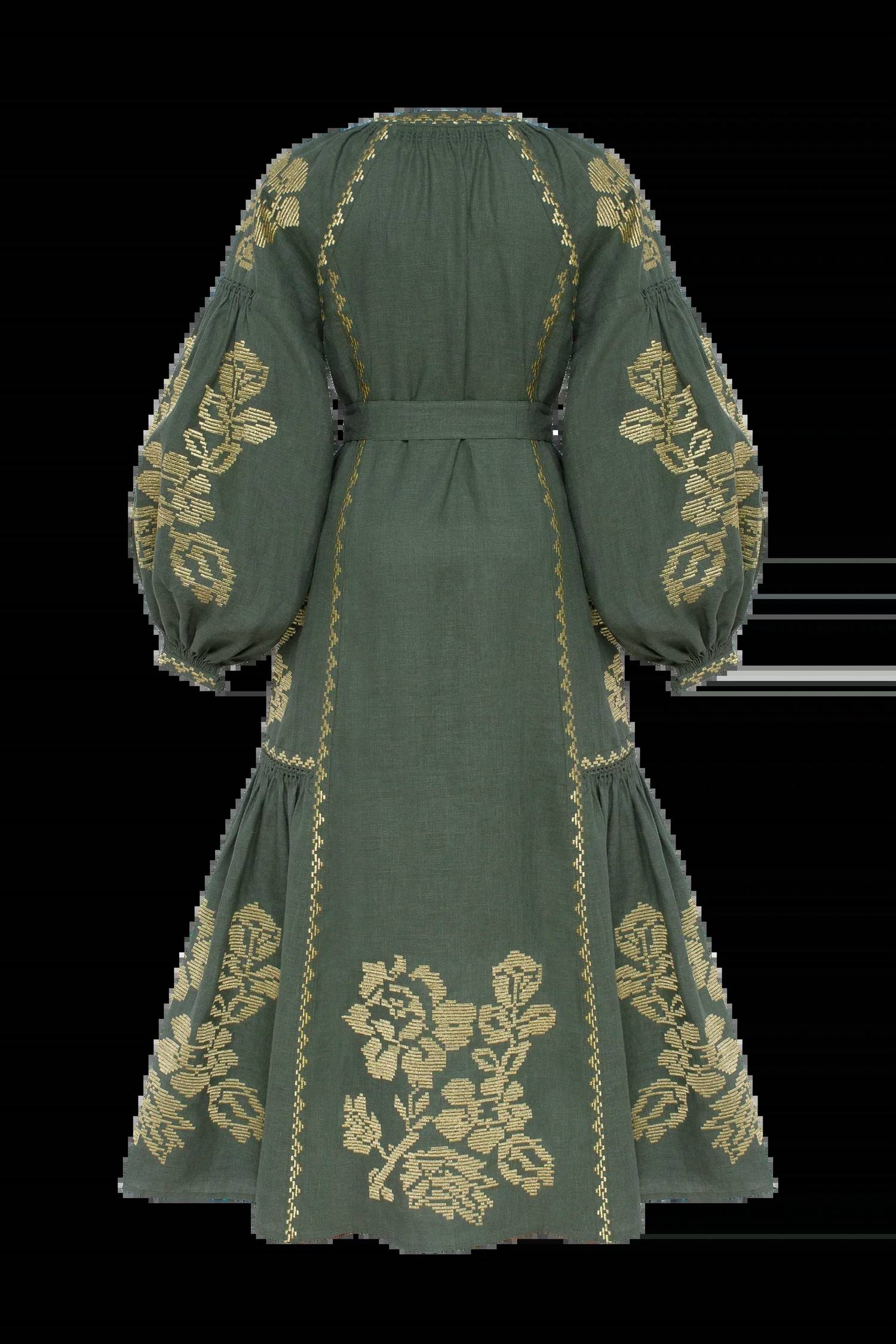 Annabo - Elysian Garden Linen Midi Dress
