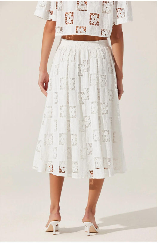 Astr - Andolina Crochet Lace Midi Skirt