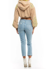For Love & Lemons - Brooke Shearling Cropped Hoodie