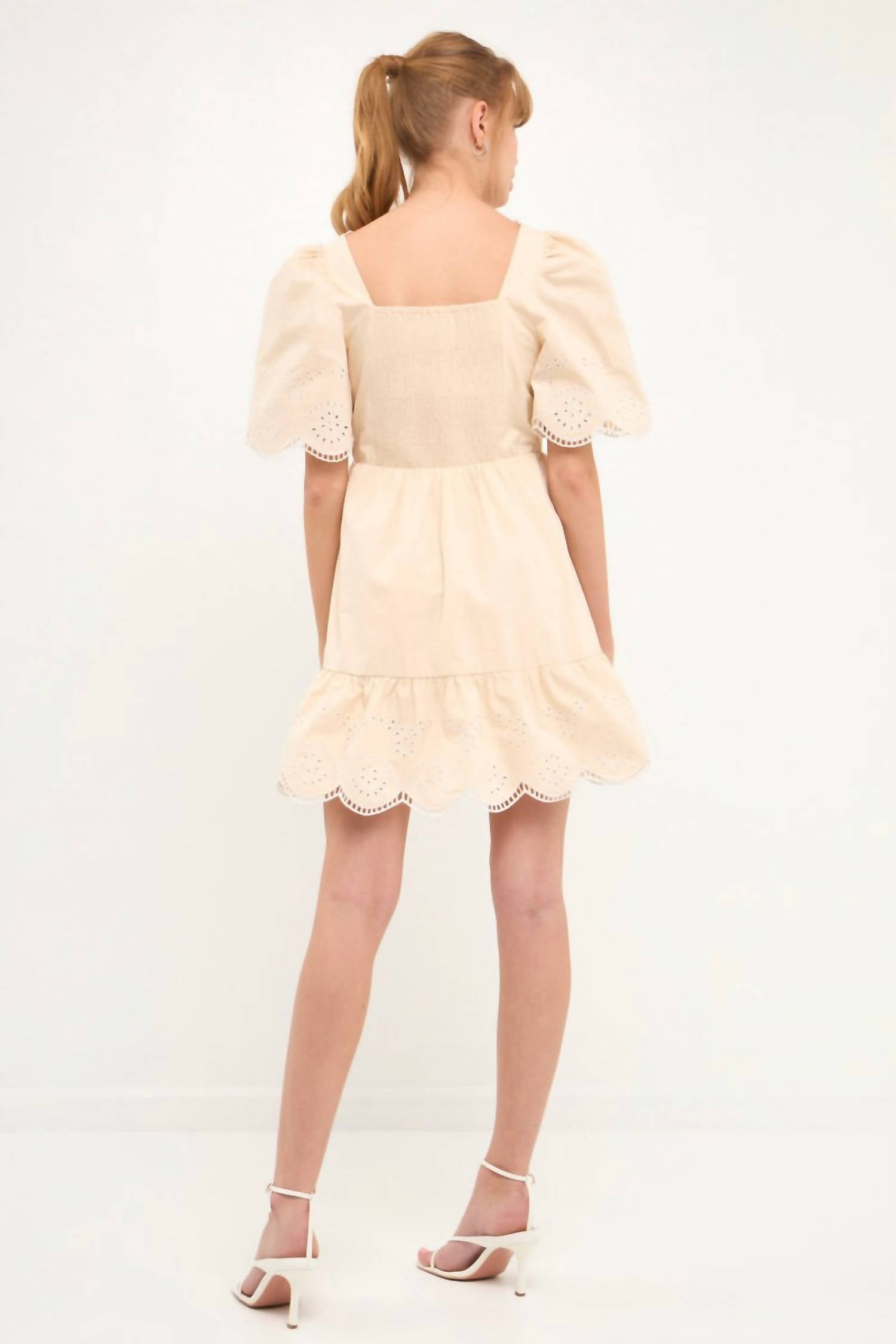 English Factory - The Bess Eyelet Mini Dress