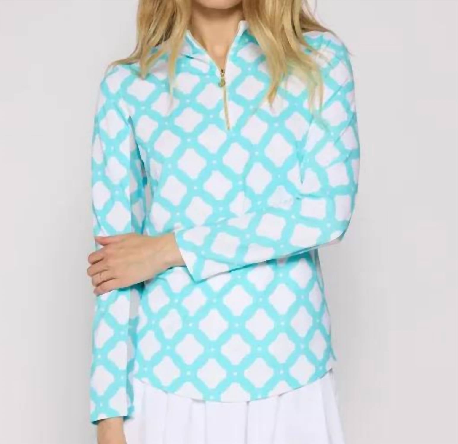 G Lifestyle - Quarter-zip Mock Neck Top
