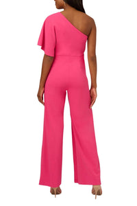 Adrianna Papell - Asymmetrical One Shoulder Jumpsuit - Plus