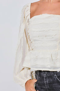 Baevely By Wellmade - Ronnie Square Neck Blouse