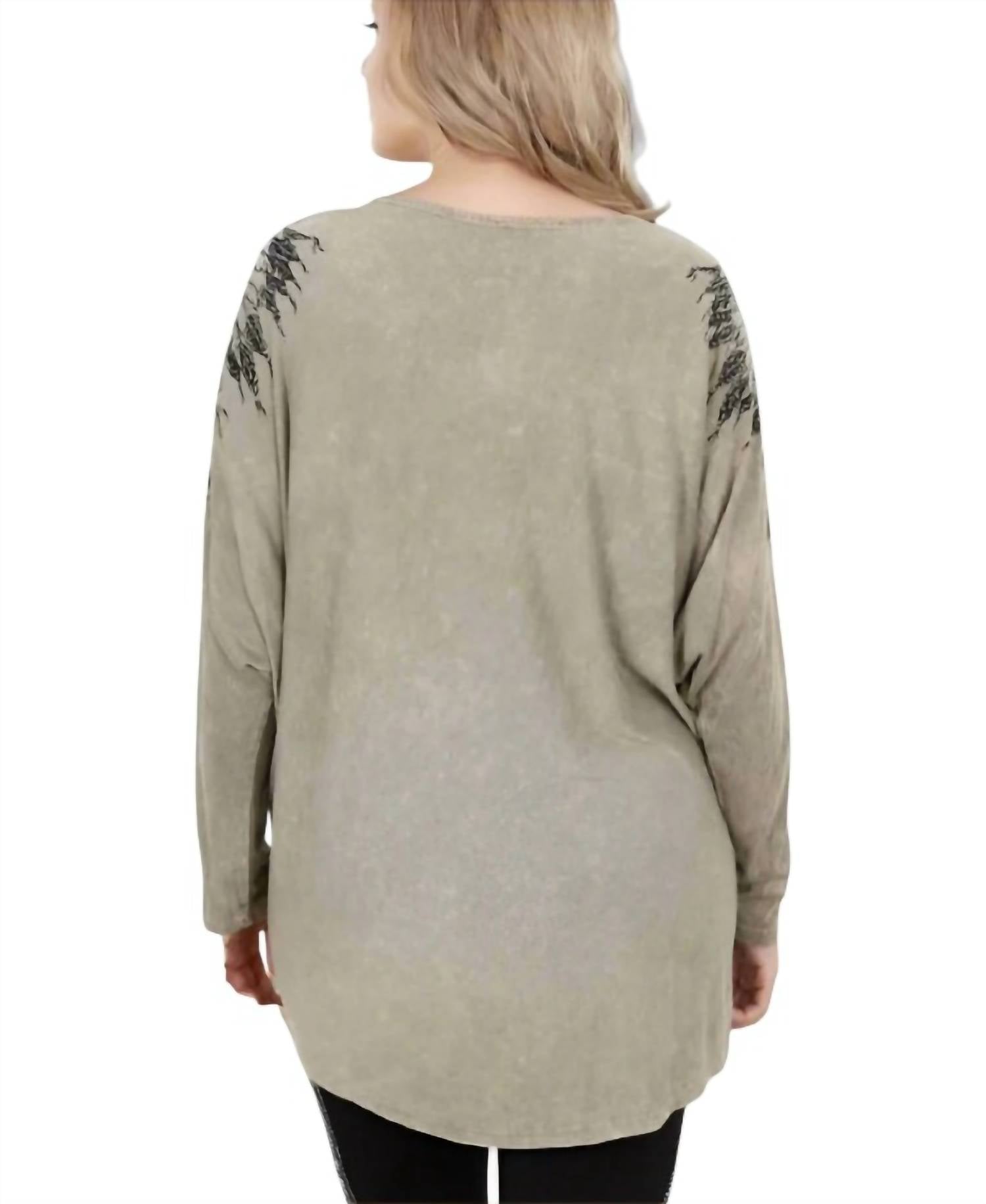 Vocal Apparel - Indian Print Tunic Top (plus Size)