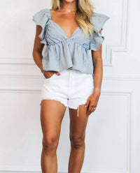 Day + Moon - Shayla Tie Back Babydoll Top