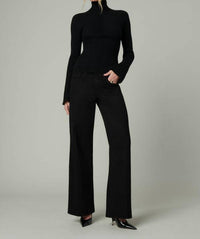 Joe's Jeans Palmer Turtleneck Top in black - women's long sleeve top