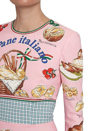 Dolce & Gabbana - Capri Painterly Food-print Midi-dress
