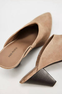 Free People Stellar Mule Sandal in faded saddle suede - women's shoe - alternate view