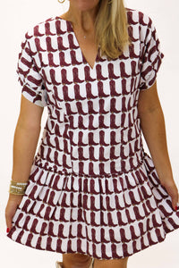 Brooke Wright - Lucy Maroon Boot Dress