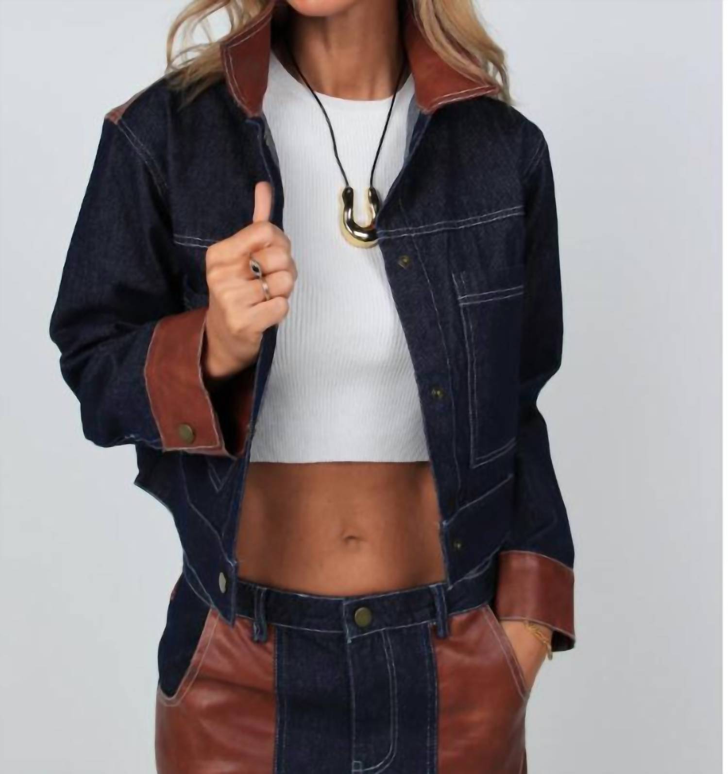 Needii - Dakota Faux Leather Duo Set
