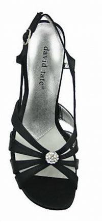 David Tate Women's Rosette Slingback Sandal in black - women's heels - detail view