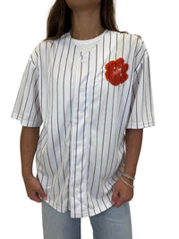 Sparkle City - Pinstripe Tiger Paw Jersey Top