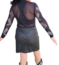 Merigold Kiss - Women's Django Mesh Top With Rhinestone Boot Embellishments