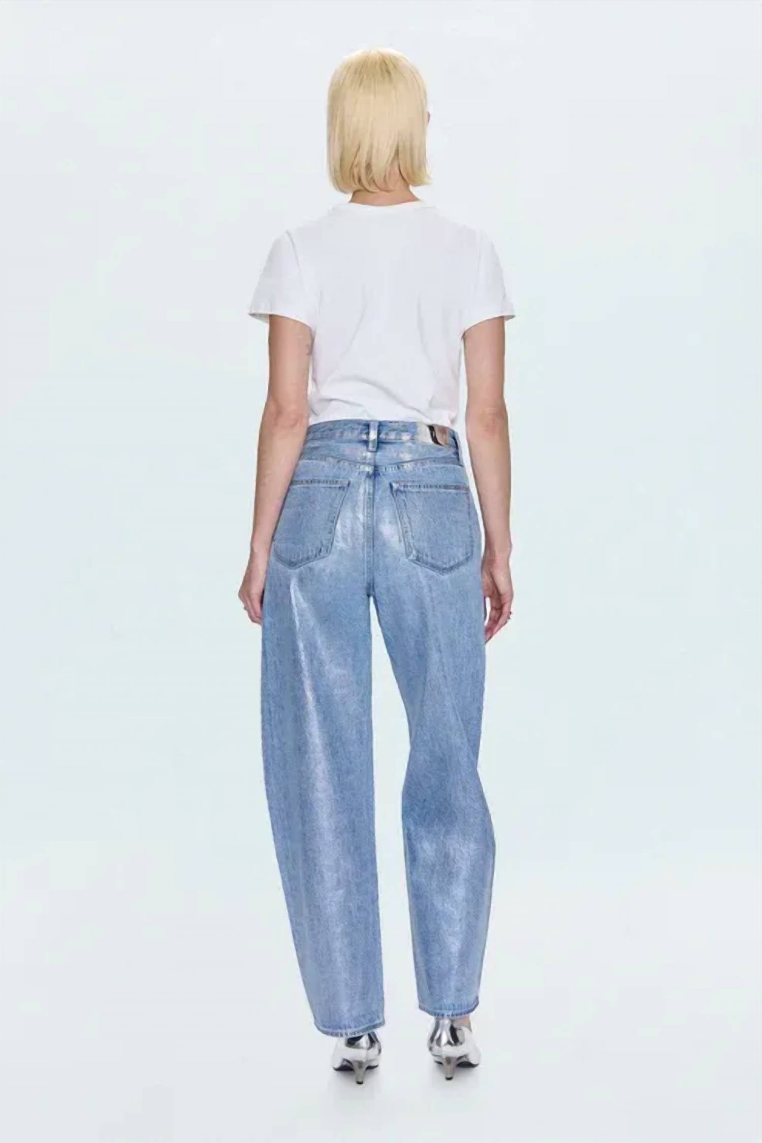 PISTOLA Wes High Rise Barrel Jeans in spellbound 2 - women's jeans - detail view