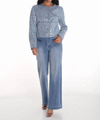 Frank Lyman - Waverly Woven Wide-leg Jeans