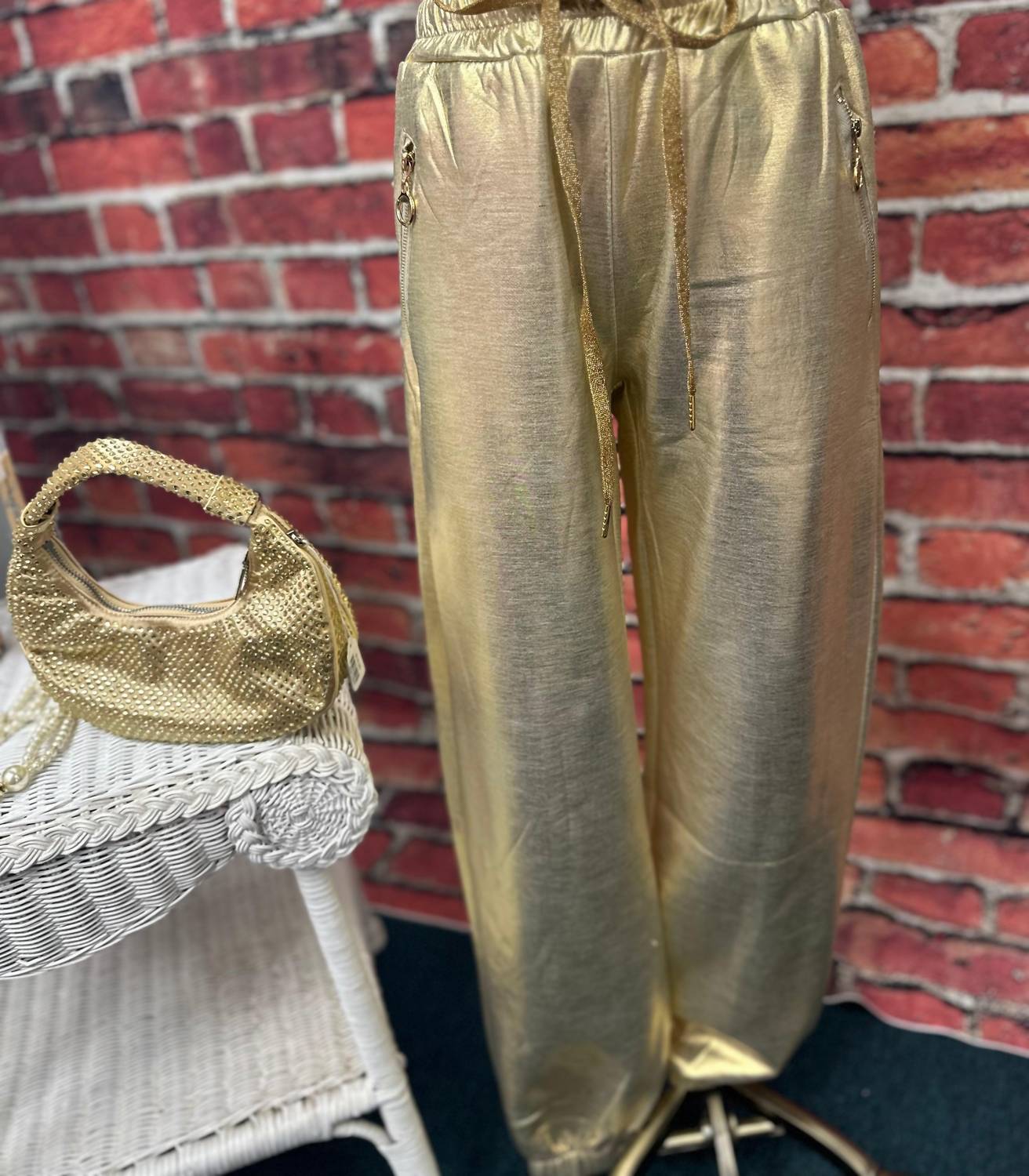 Tempo Paris - Women's Metallic Jogger Pants