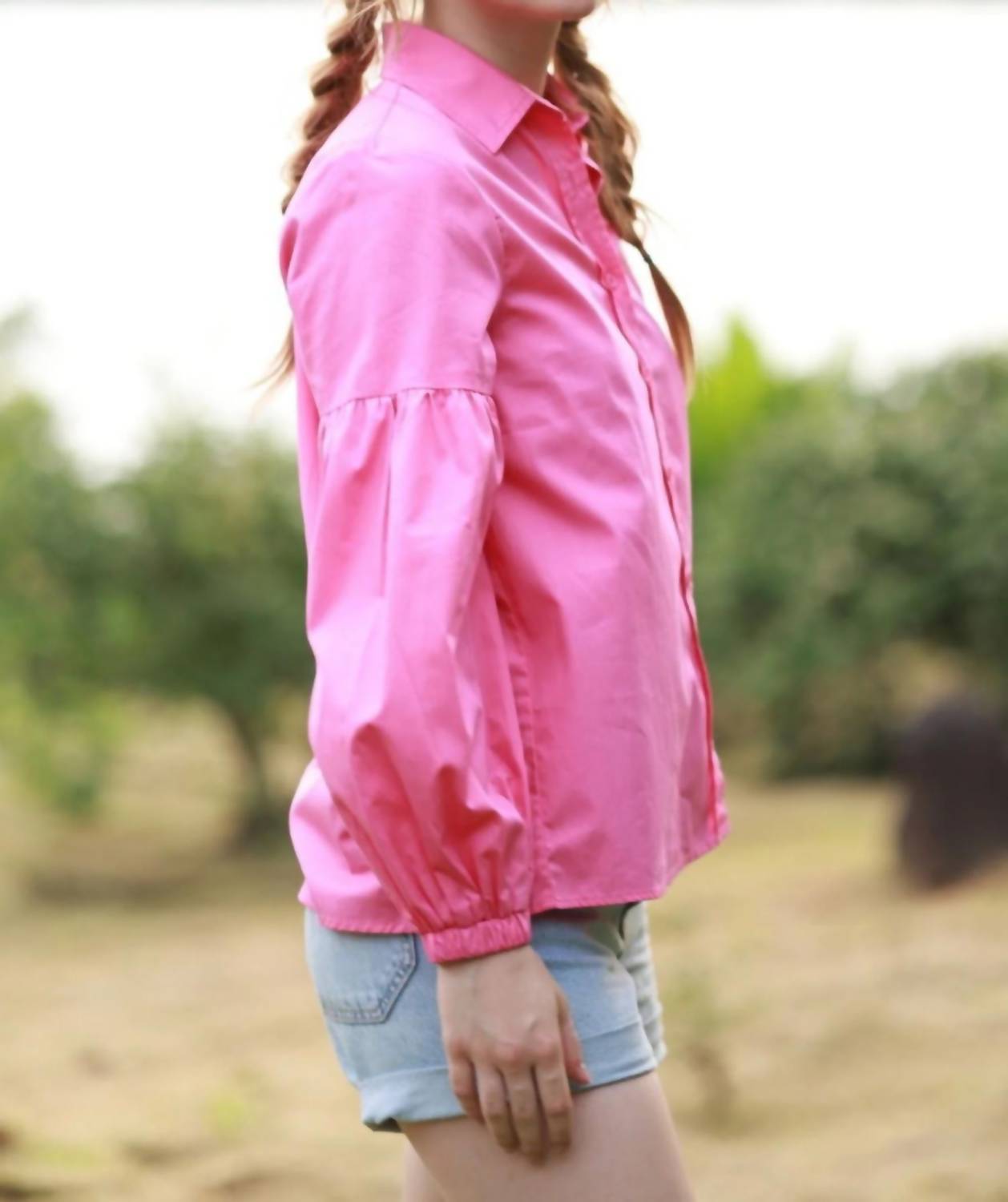 maude vivante Lois Top in azalea - women's blouse - alternate view