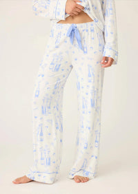 PJ Salvage Parisian Dreams Pajama Pant in white - women's intimate