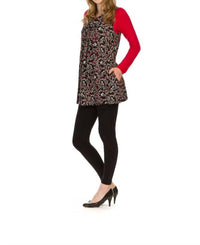 Papillon - Floral Bird Print Cowl Neck Sleeveless Dress
