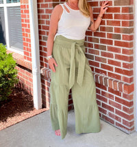 Tiered Wide Leg Pants