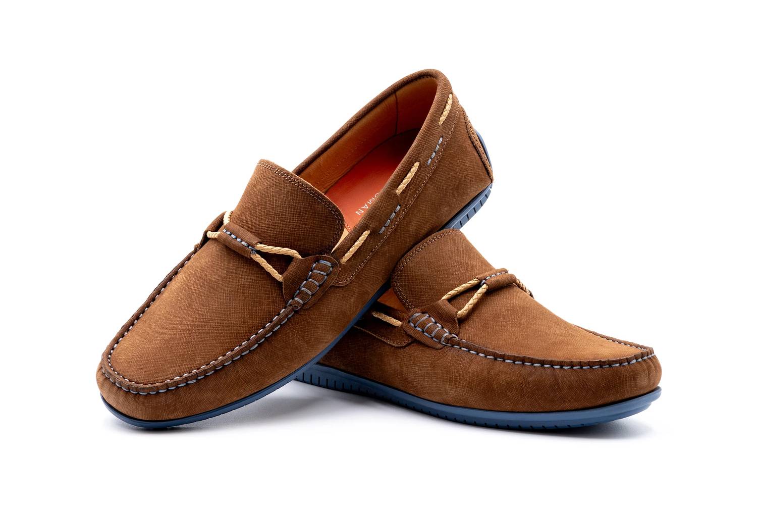 Martin Dingman - Men's Bermuda Nubuck Braided Bit Loafers