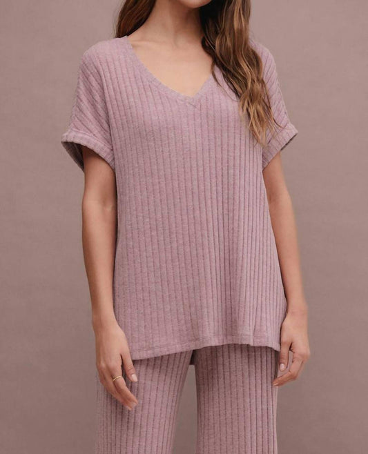 Take It Easy Rib Tunic Top