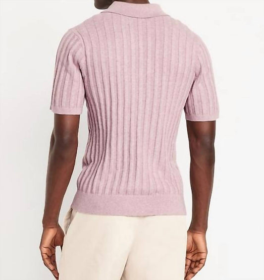 Wax London - Men's Naples Striped Knit Polo Shirt