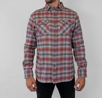 MuskOx Field Grand Flannel Shirt in sedona red - men's long sleeve top