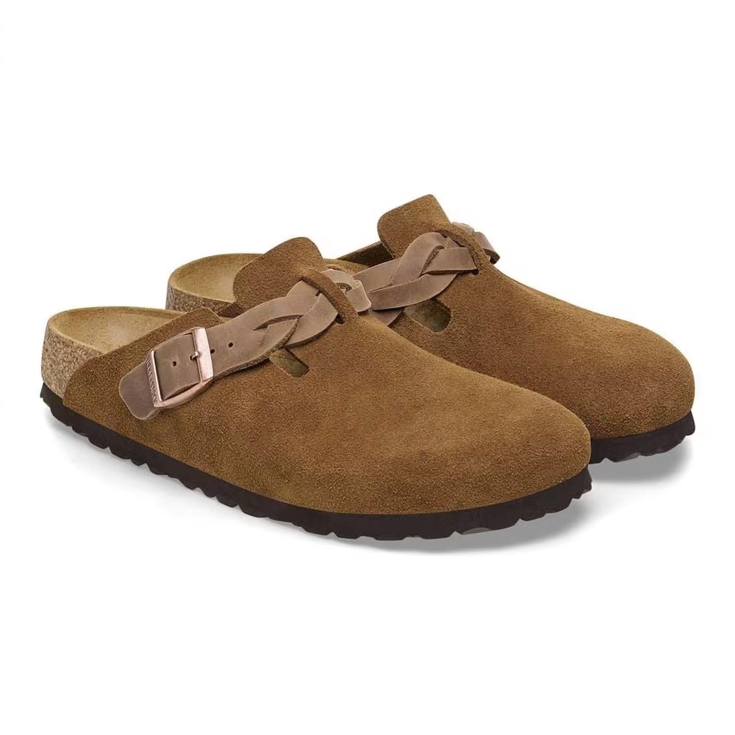 Birkenstock - Women's Boston Braid Suede Oiled Leather Clogs
