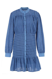 The Shirt - Women's Maria Dress Blue Eyelet