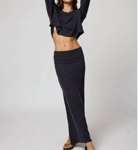 Stillwater - Hygge Rib Long Sleeve Crop Top