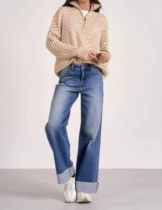 Elan - Arabella Half Zip Sweater