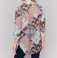 Charlie B - Printed Button-front Blouse