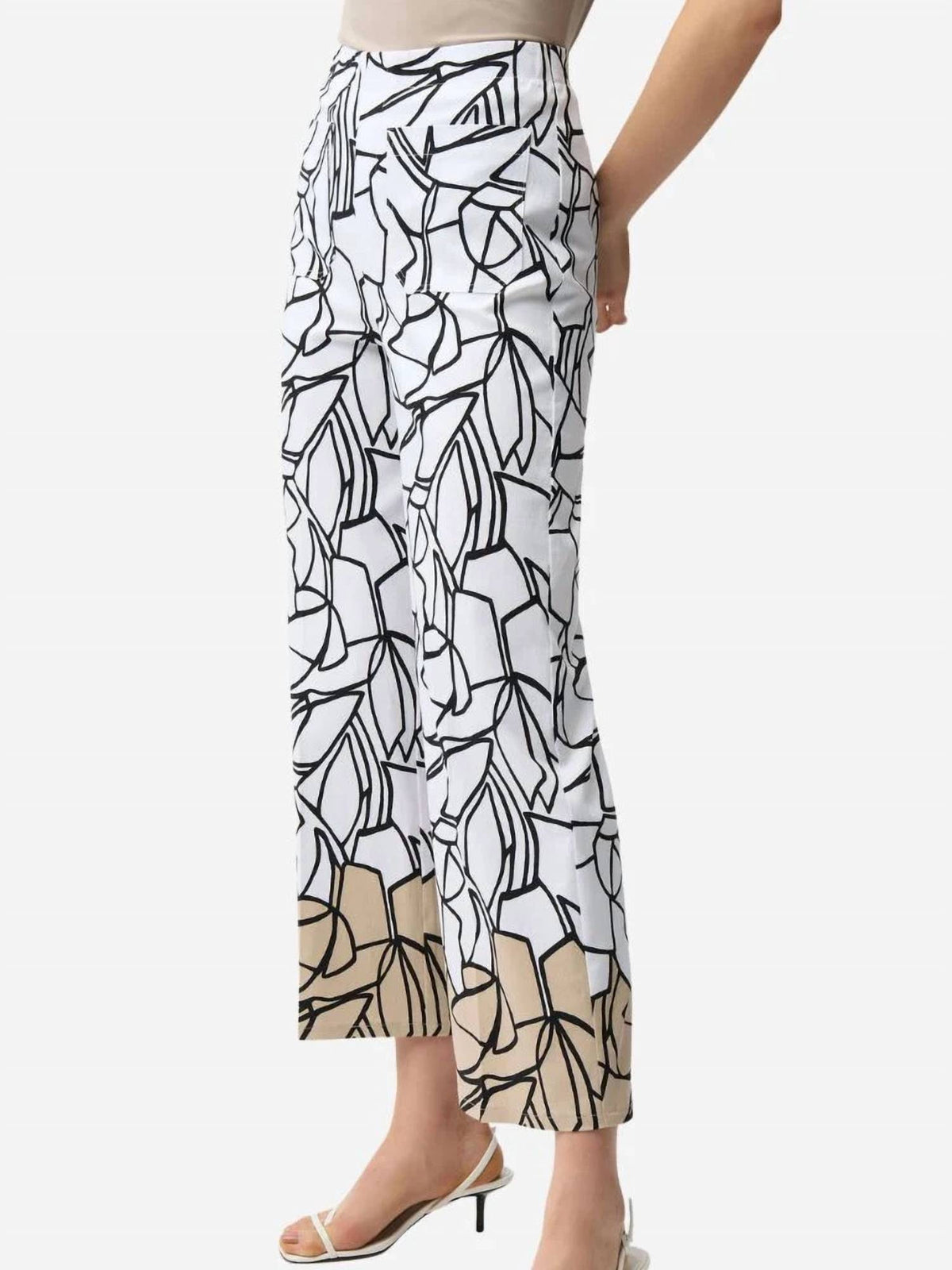 Joseph Ribkoff - Millennium Abstract Print Wide Leg Pull-on Pants