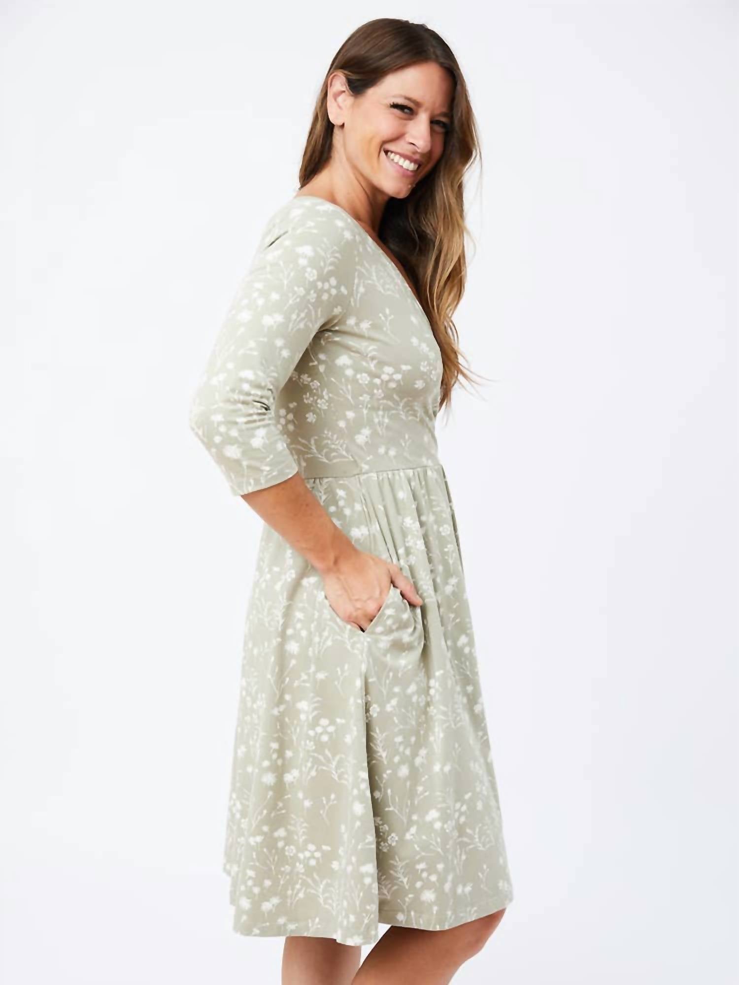 Mata Traders - Callie Long Sleeve Wrap Dress