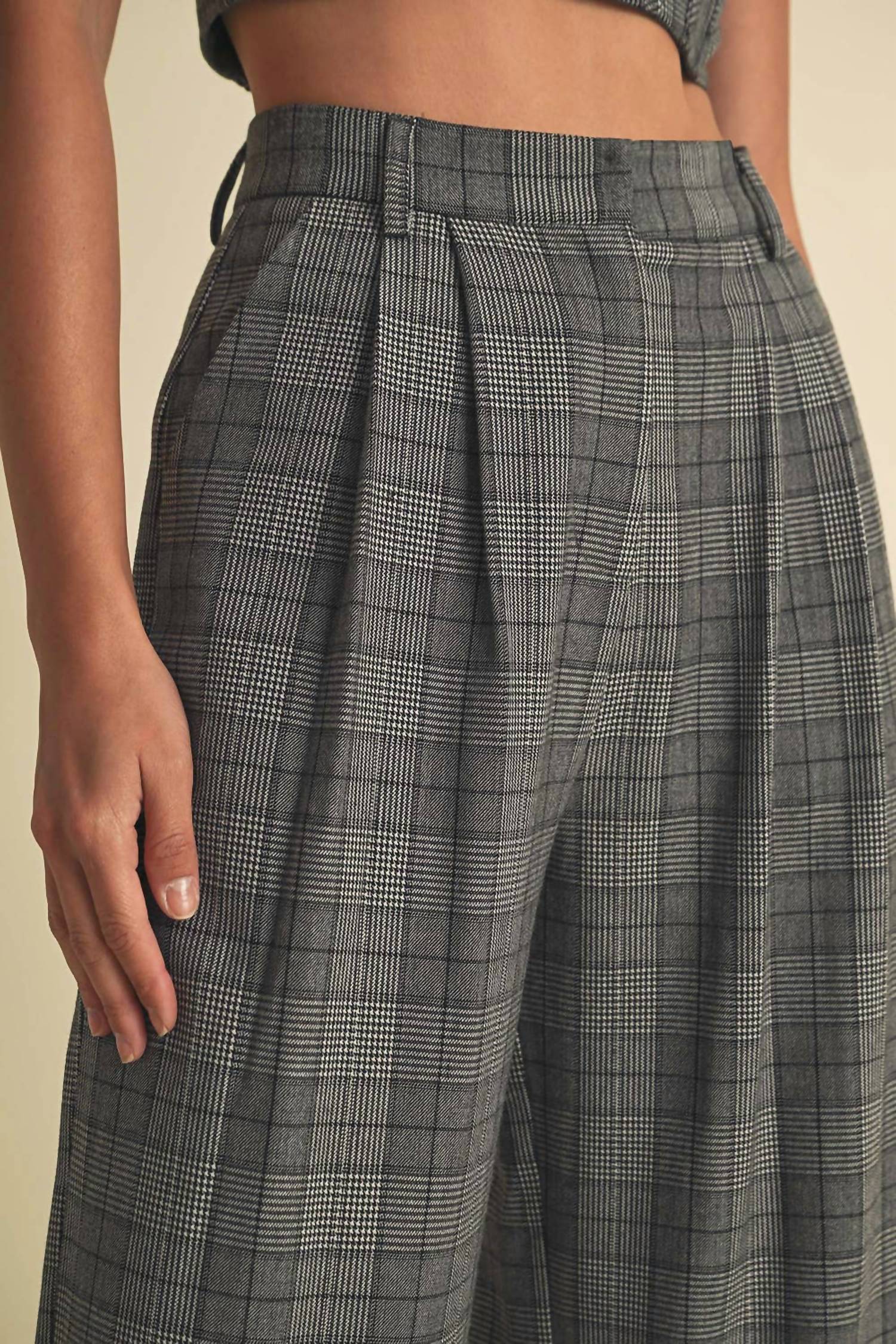 Endless Blu. - Plaid Tailored Pants