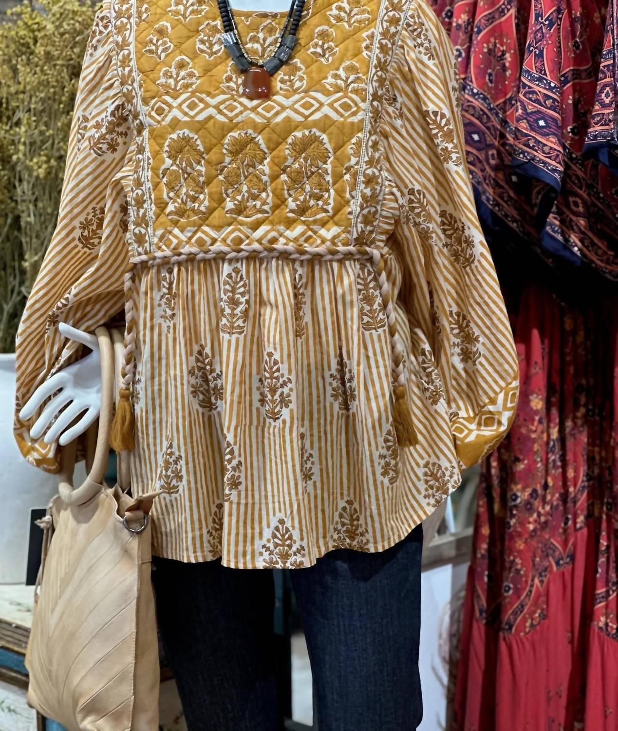 Mahila - Quilted Folk Blouse