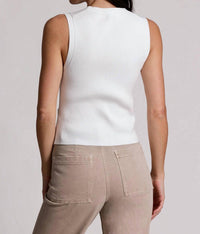 Minnie Rose - Viscose Ribbed Vest With Pockets