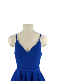 MAC DUGGAL Ieena Backless A-line Flare Mini Dress in royal - women's dress - view 5