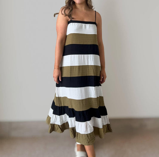 Tcec - Laurel Striped Midi Dress