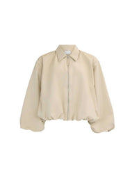 NOEN Women's Bubble Zip Up Jacket in light taupe - women's jacket