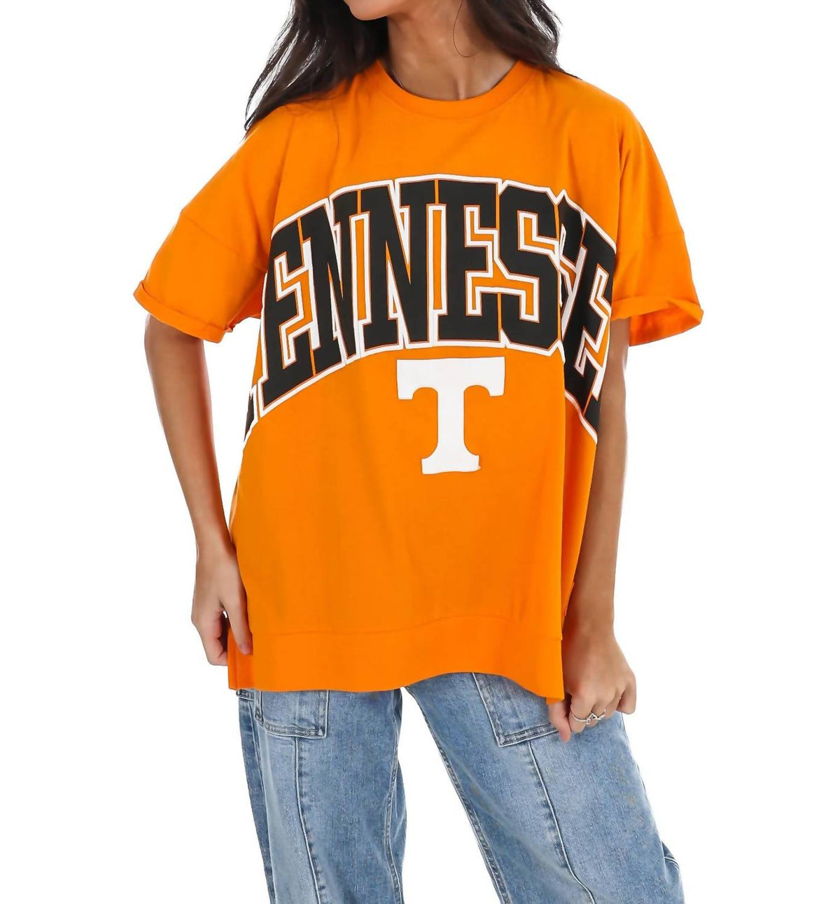 Pressbox - Tennessee Rolled Sleeve Oversized Top
