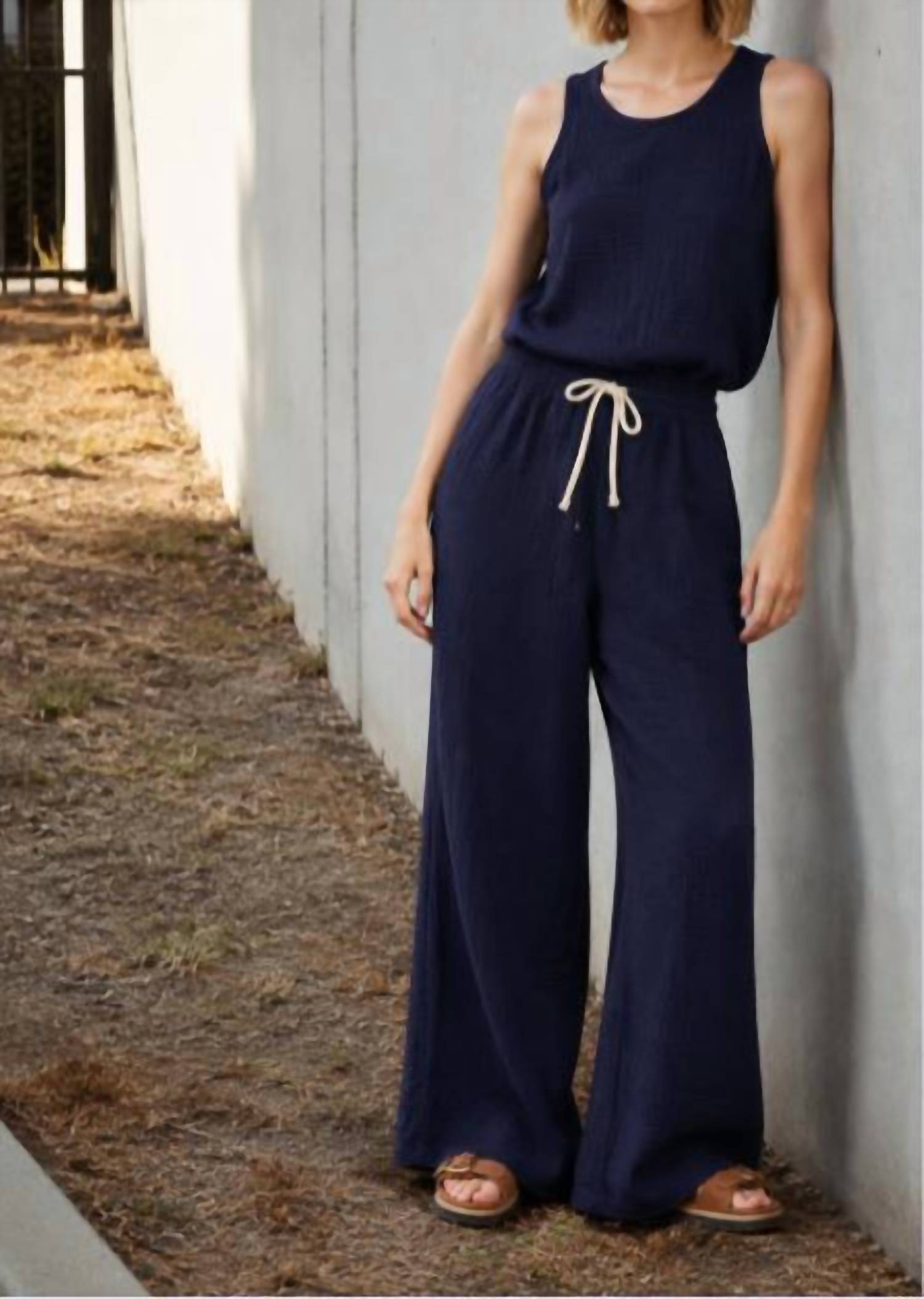 Caydn - Bailey Gauze Wide Leg Pants