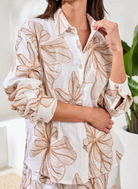 Tribal - Oasis Long Sleeve Button Front Shirt