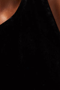 Reformation - Avielle Velvet Halter Mini Dress