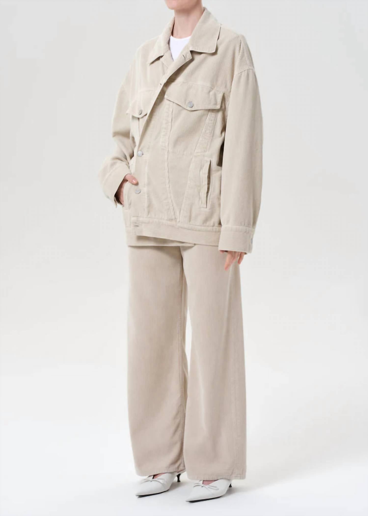AGOLDE Reworked Wayne Jacket in rice grass - women's jacket - view 5