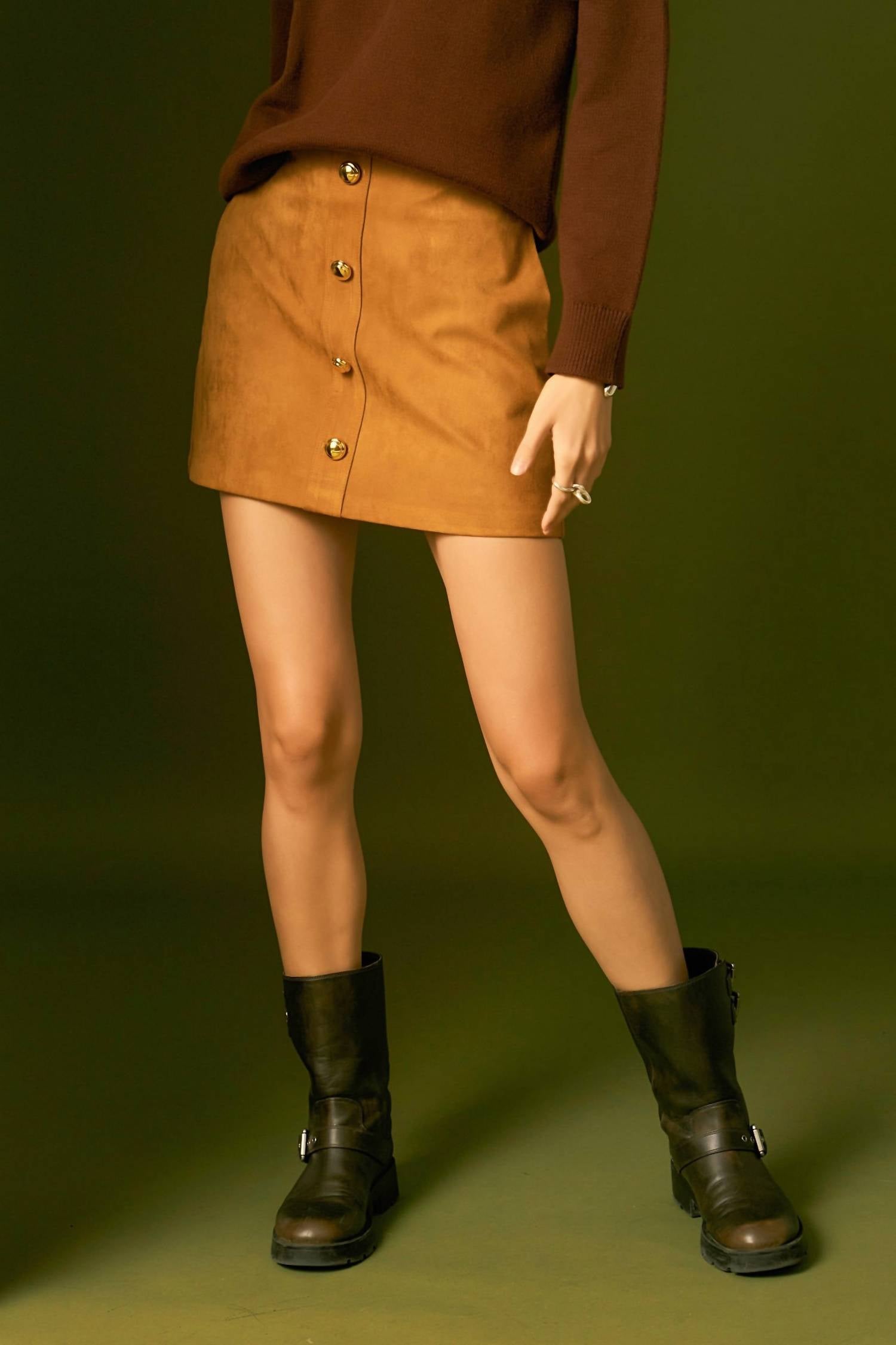 English Factory - Suede Mini Skort