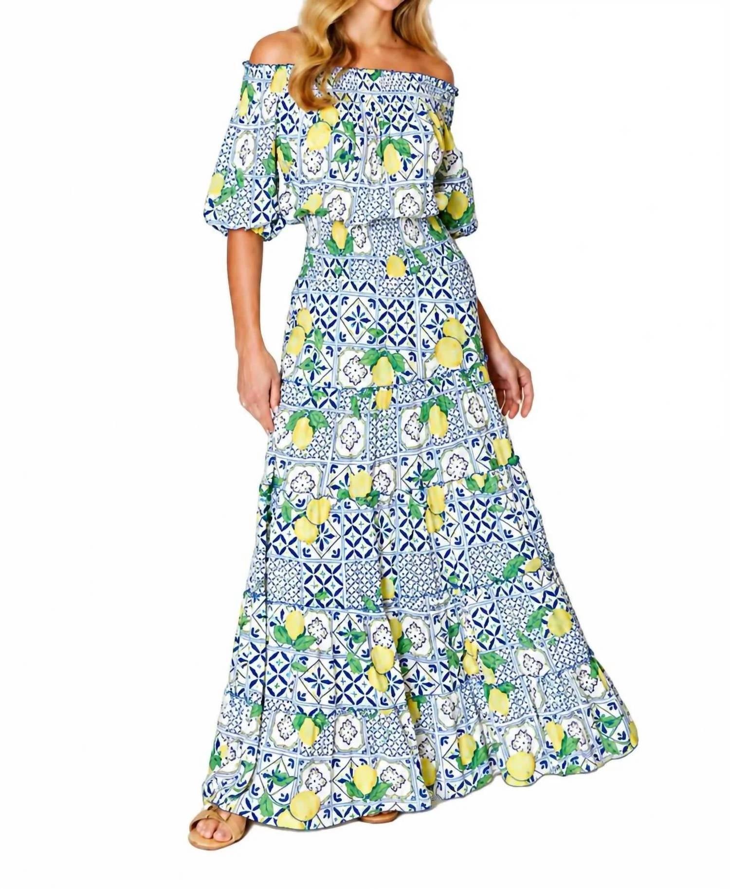 Romi The Brand - Lemoncello Aloha Maxi Dress